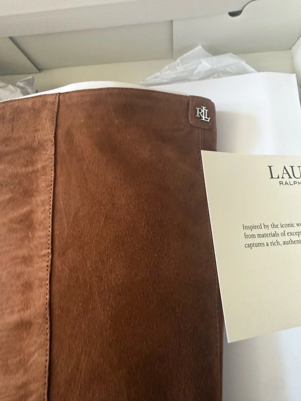 New Lauren Ralph Lauren Women's Artizan II Tall Slouch Boots size 9